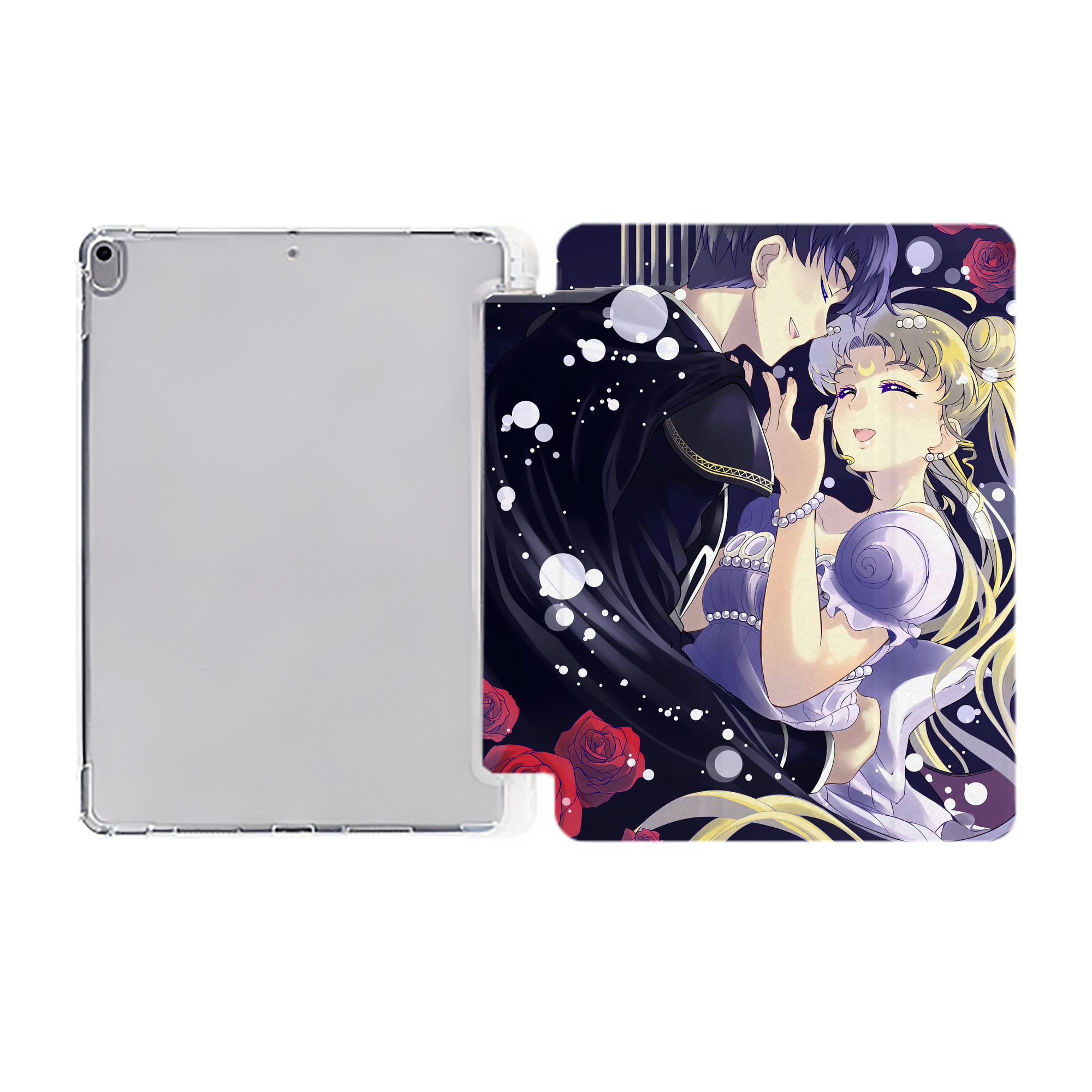 （画像用） 美少女戦士セーラームーン Sailor Moon IPad ケース ペン収納付き 三つ折りスタンド PUレザー×シリコン 対応機種9.5/10.5/10.9インチ